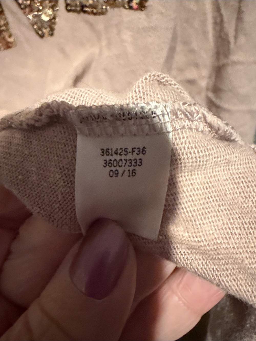 PINK Victoria's Secret Blush Pink Sequin Logo Top - Picture 7 of 7